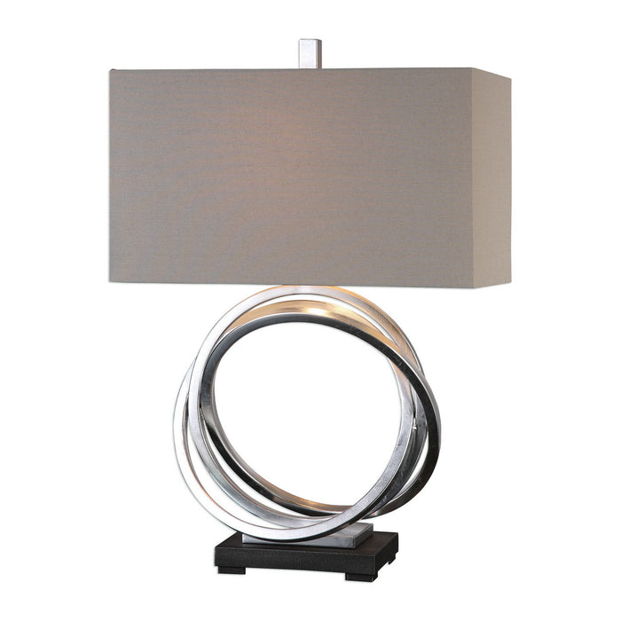 Uttermost 27310-1 One Light Table Lamp, Metallic Silver Leaf