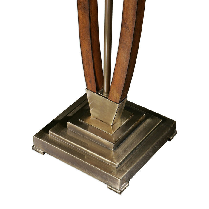 Uttermost 28105 One Light Floor Lamp, Brushed Coffee Bronze Iron