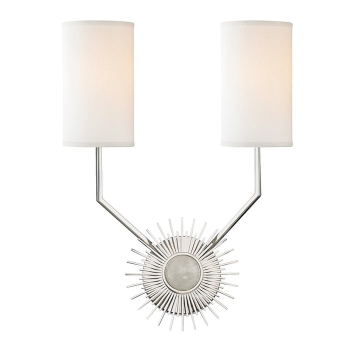 Hudson Valley 5512-PN Two Light Wall Sconce, Polished Nickel