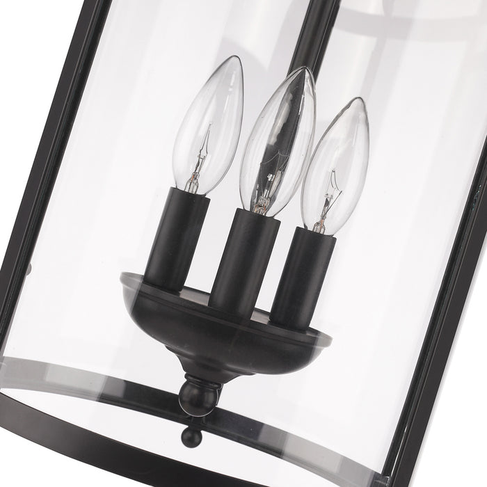 Golden 1157-3P BLK Three Light Pendant, Matte Black