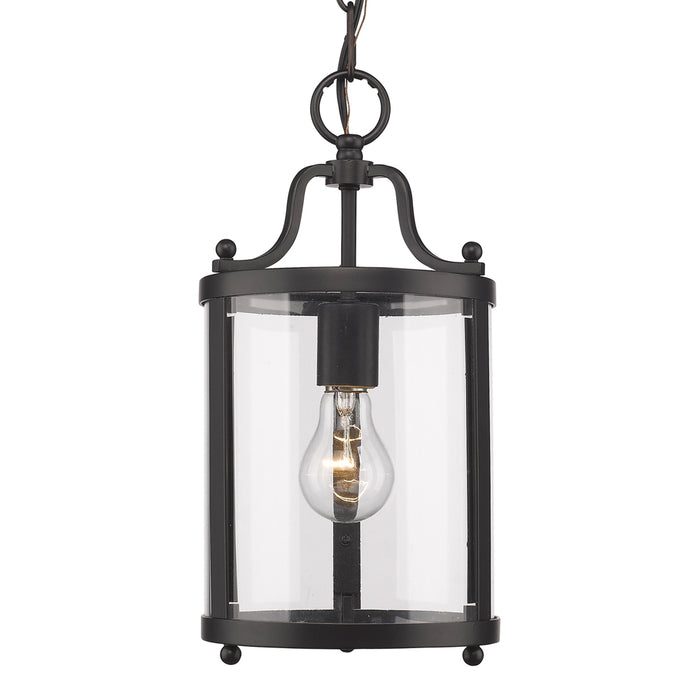 Golden 1157-M1L BLK One Light Mini Pendant, Matte Black