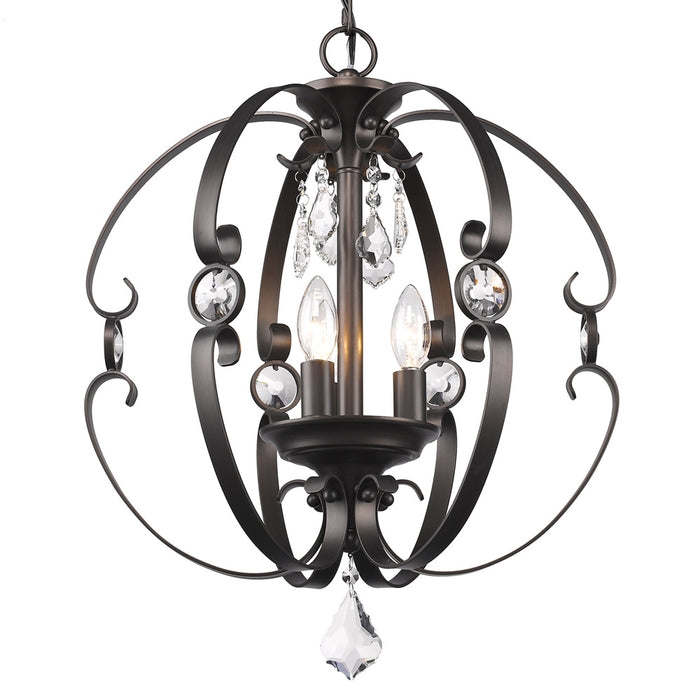 Golden 1323-3P EBB Three Light Pendant, Brushed Etruscan Bronze