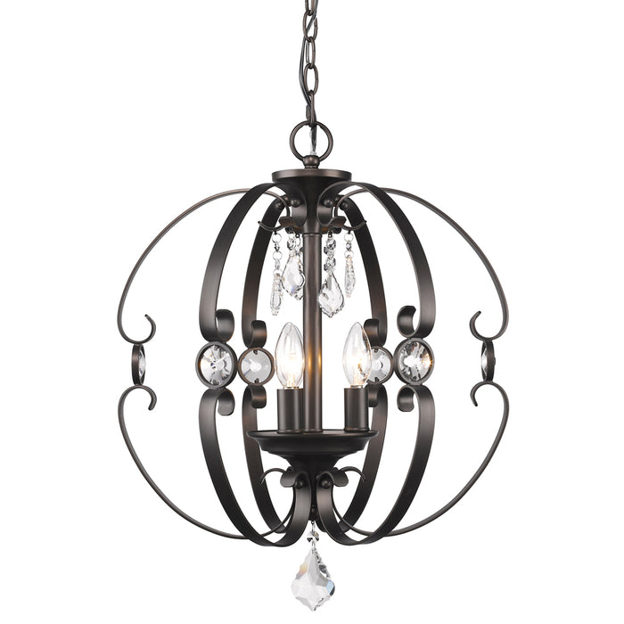 Golden 1323-3P EBB Three Light Pendant, Brushed Etruscan Bronze