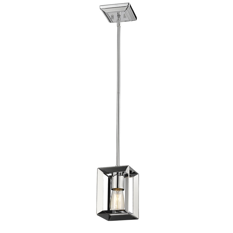 Golden 2074-M1L CH One Light Mini Pendant, Chrome
