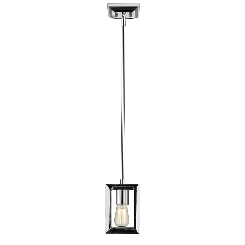 Golden 2074-M1L CH One Light Mini Pendant, Chrome
