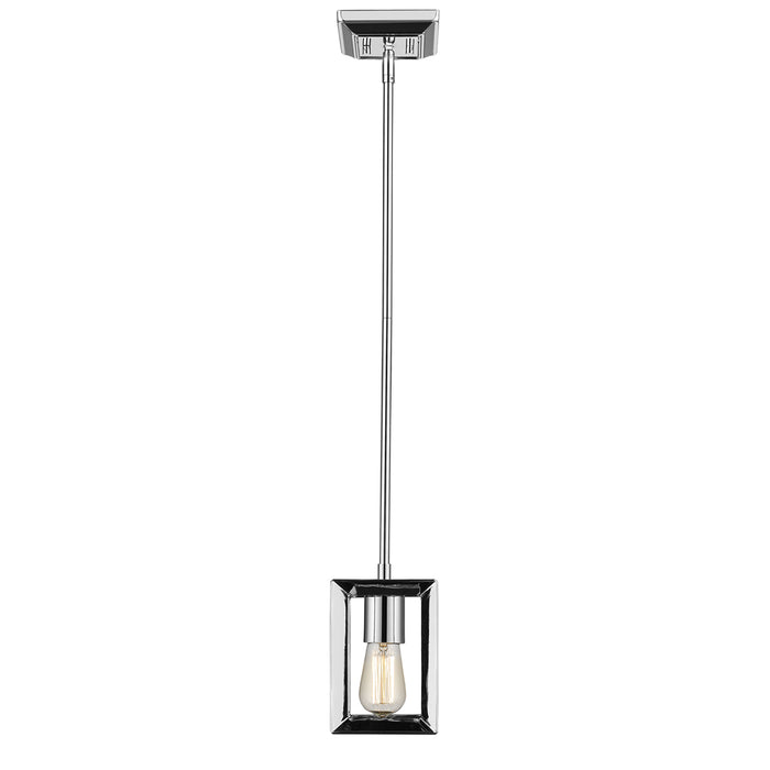 Golden 2074-M1L CH One Light Mini Pendant, Chrome