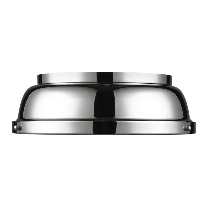 Golden 3602-14 CH-CH Two Light Flush Mount, Chrome