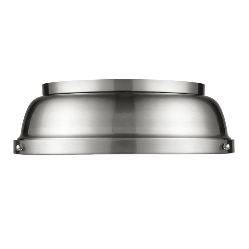 Golden 3602-14 PW-PW Two Light Flush Mount, Pewter