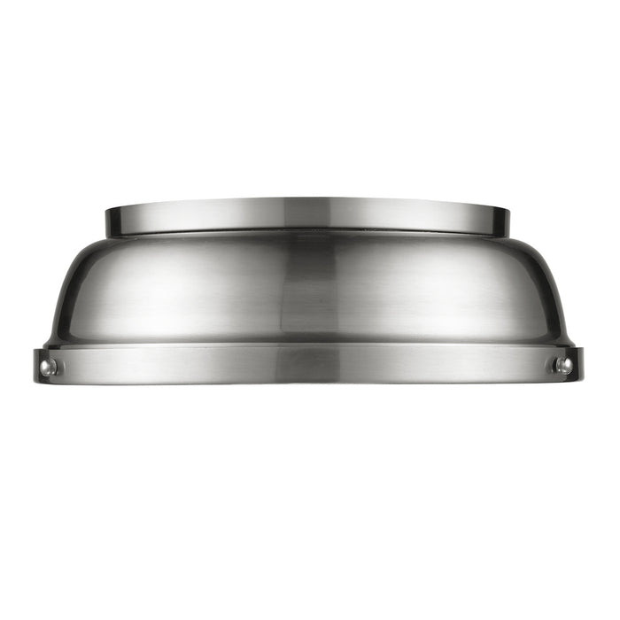 Golden 3602-14 PW-PW Two Light Flush Mount, Pewter