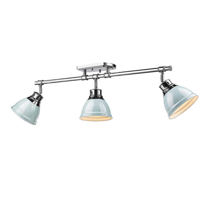 Golden 3602-3SF CH-SF Three Light Semi-Flush Mount, Chrome