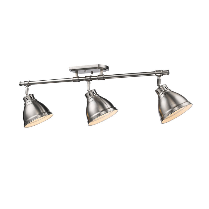Golden 3602-3SF PW-PW Three Light Semi-Flush Mount, Pewter