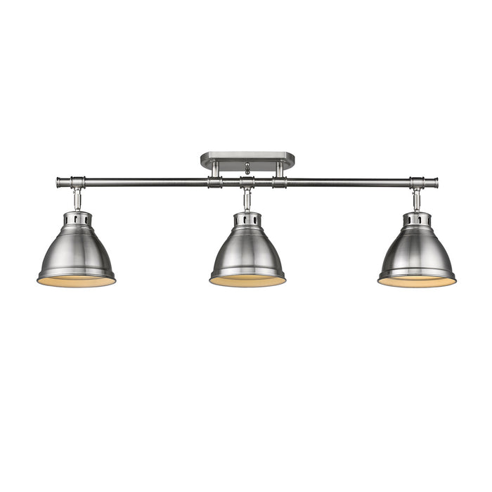 Golden 3602-3SF PW-PW Three Light Semi-Flush Mount, Pewter