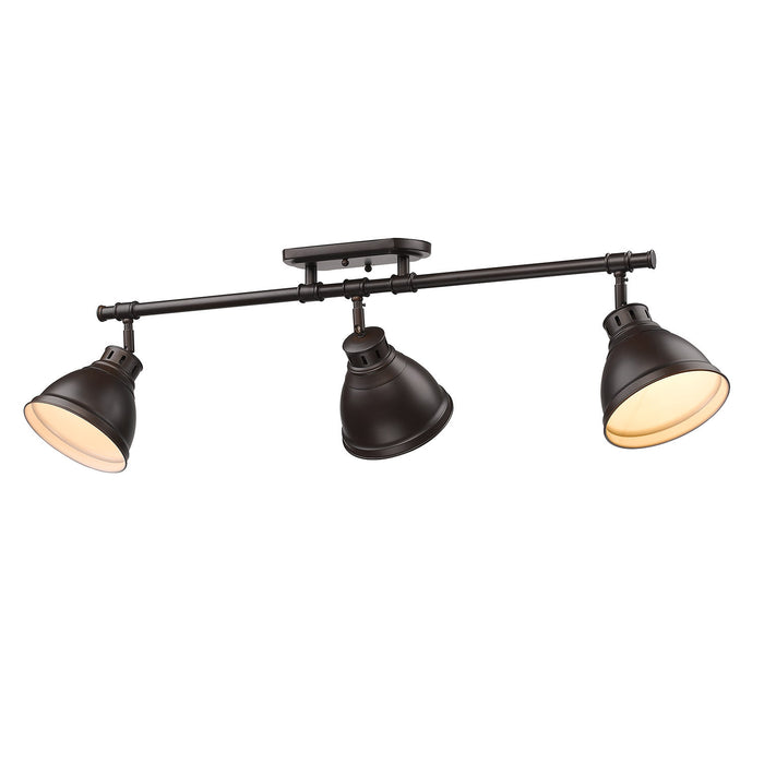 Golden 3602-3SF RBZ-RBZ Three Light Semi-Flush Mount, Rubbed Bronze