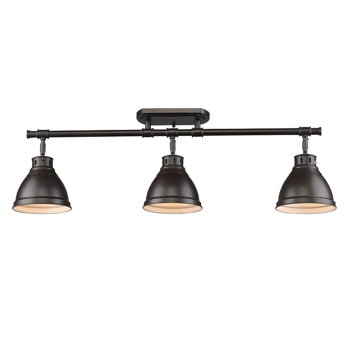 Golden 3602-3SF RBZ-RBZ Three Light Semi-Flush Mount, Rubbed Bronze