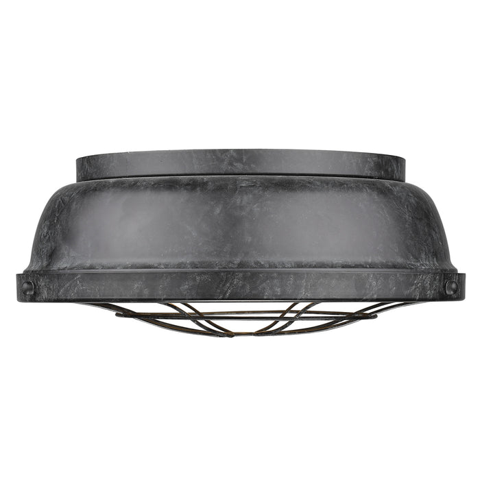 Golden 7312-FM BP Two Light Flush Mount, Black Patina