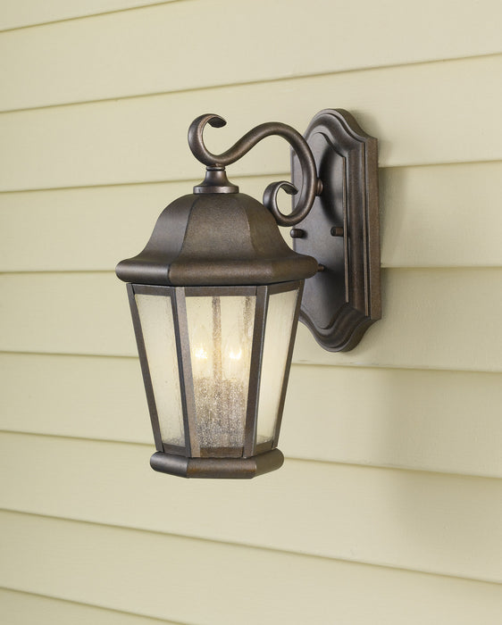 Generation Lighting OL5901CB Two Light Outdoor Wall Lantern, Corinthian Bronze