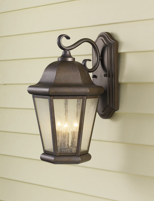 Generation Lighting OL5902CB Three Light Outdoor Wall Lantern, Corinthian Bronze