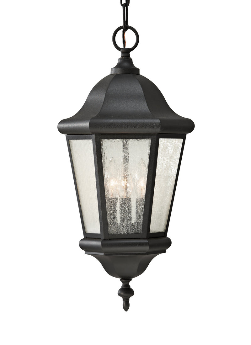 Generation Lighting OL5911BK Three Light Outdoor Pendant, Black