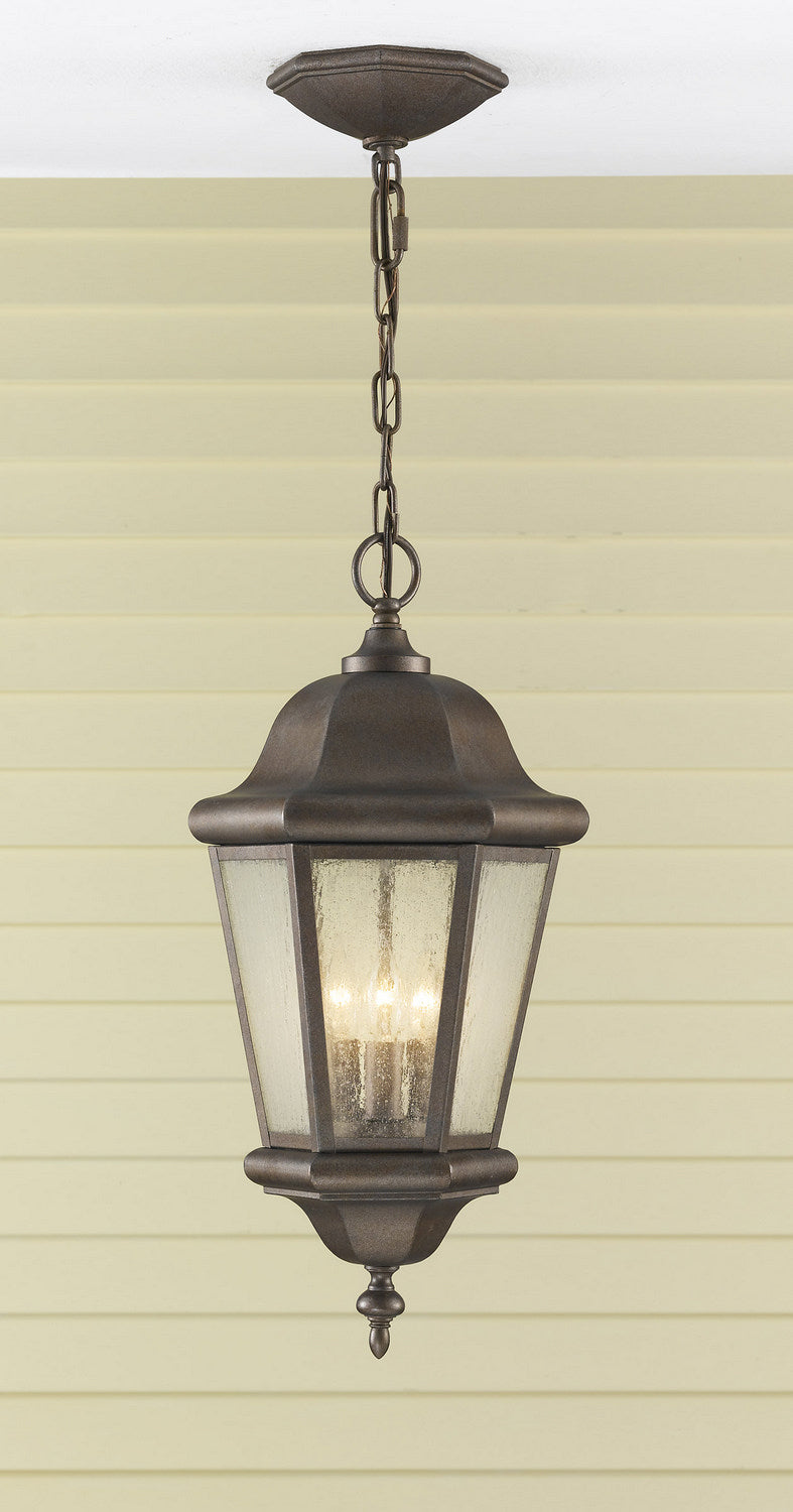 Generation Lighting OL5911CB Three Light Outdoor Pendant, Corinthian Bronze
