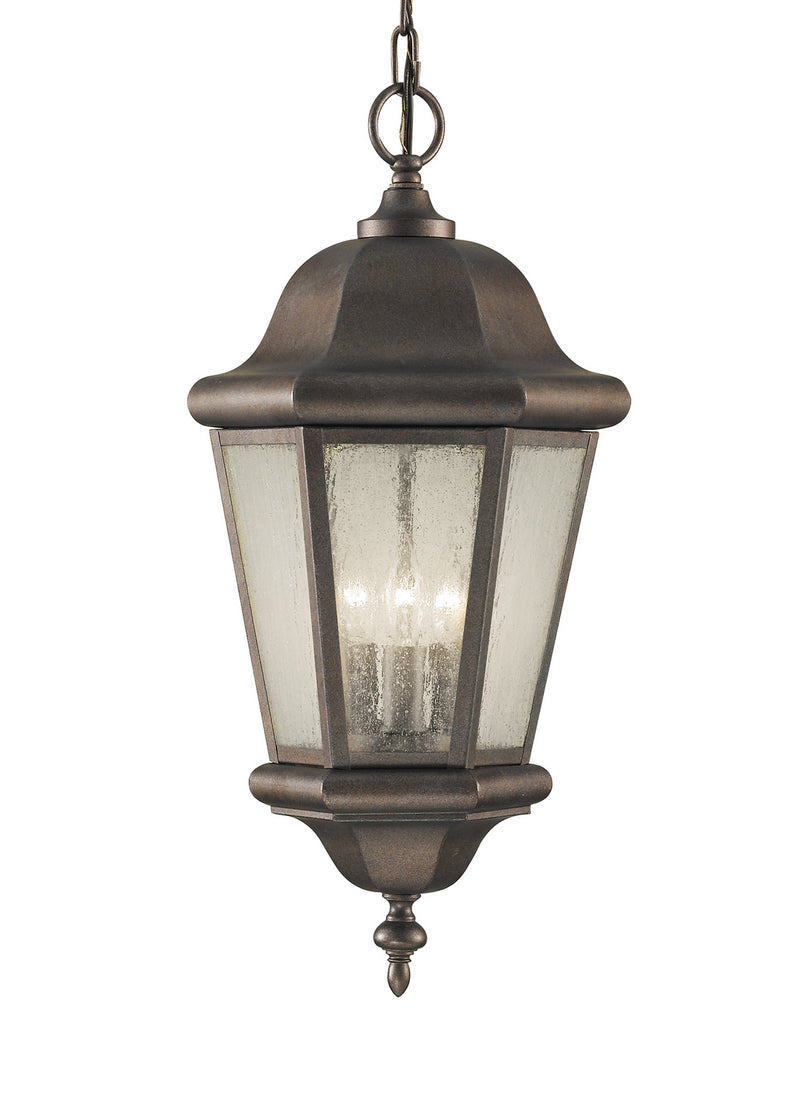 Generation Lighting OL5911CB Three Light Outdoor Pendant, Corinthian Bronze