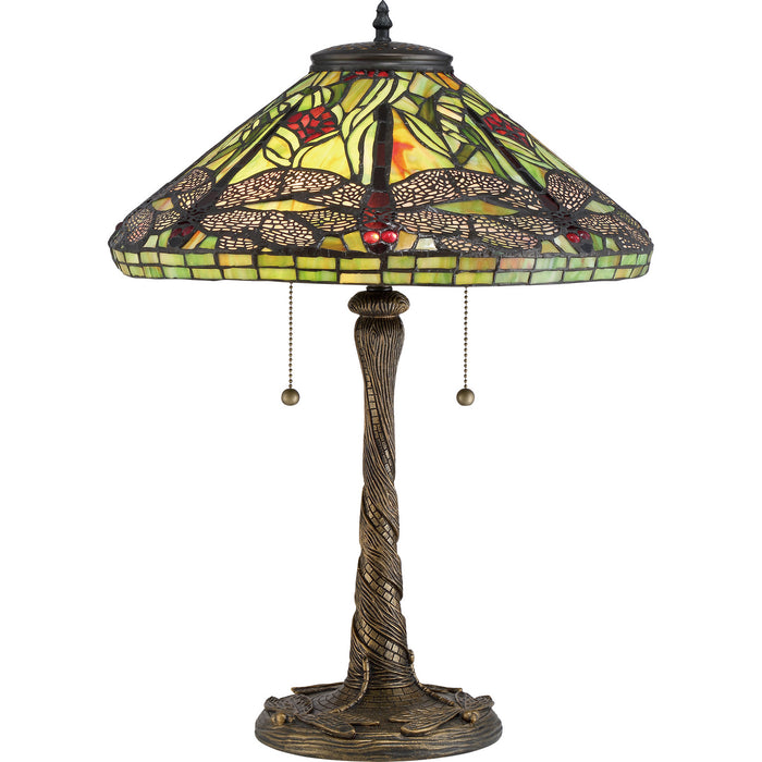 Quoizel TF2598T Two Light Table Lamp, Architectural Bronze