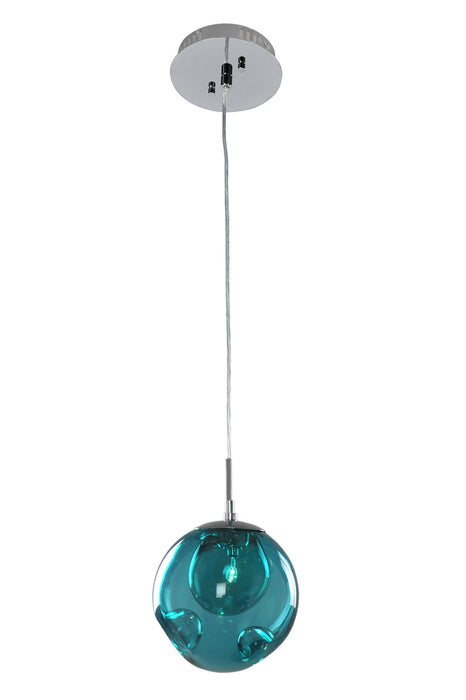 Kalco 309510CH/AQUA One Light Mini Pendant, Chrome