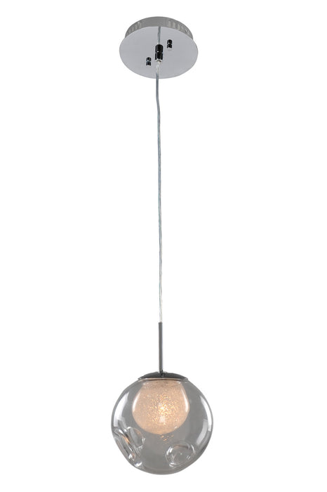 Kalco 309510CH/CLEAR One Light Mini Pendant, Chrome