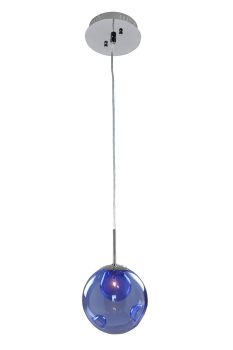 Kalco 309510CH/SAPPH One Light Mini Pendant, Chrome
