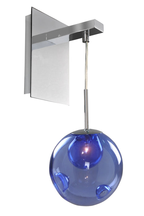 Kalco 309520CH/SAPPH One Light Wall Bracket, Chrome