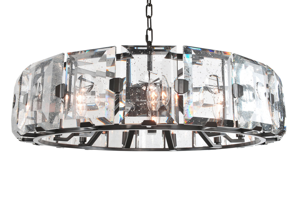 Kalco 390454DB Nine Light Pendant, Dark Bronze