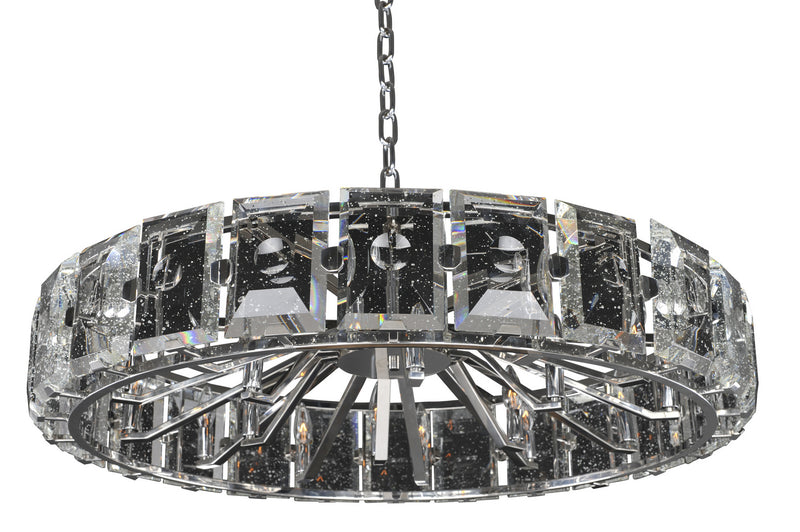 Kalco 390456SL Eight Light Pendant, Stainless Steel