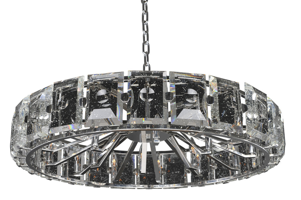 Kalco 390456SL Eight Light Pendant, Stainless Steel