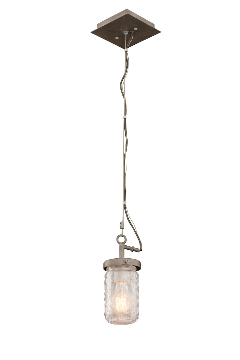 Kalco 500050CI One Light Mini Pendant, Country Iron