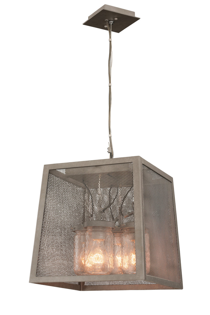 Kalco 500051CI Four Light Pendant, Country Iron