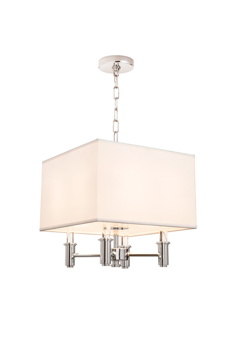Kalco 500570CH Four Light Convertible Pendant - Semi Flush Mount, Chrome