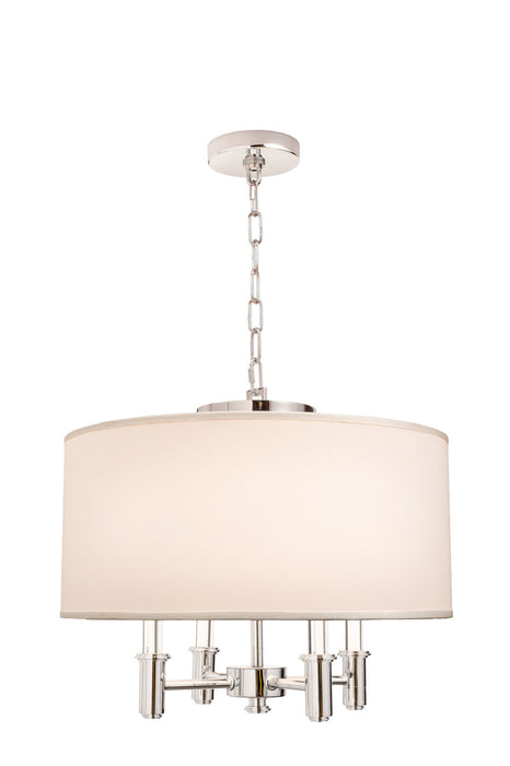 Kalco 500571CH Four Light Convertible Pendant - Semi Flush Mount, Chrome