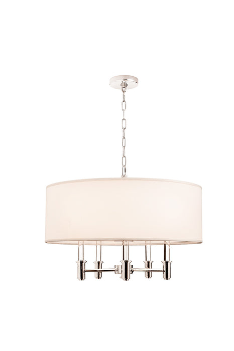 Kalco 500572CH Five Light Pendant, Chrome