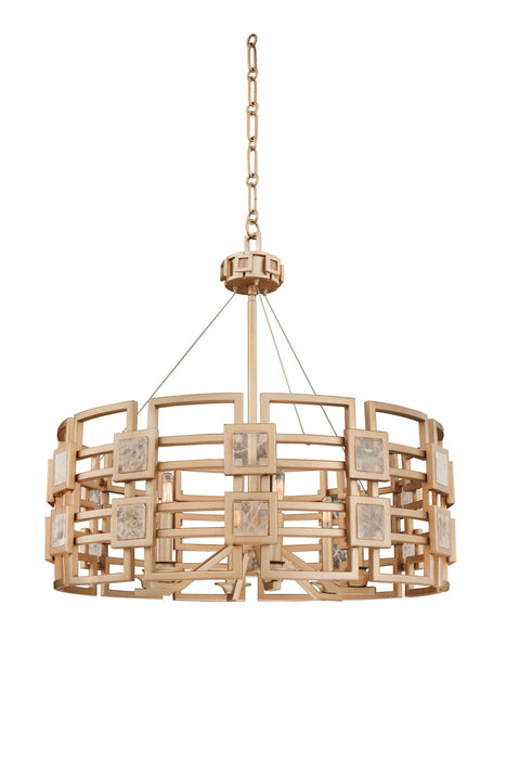Kalco 500651MG Six Light Pendant, Modern Gold