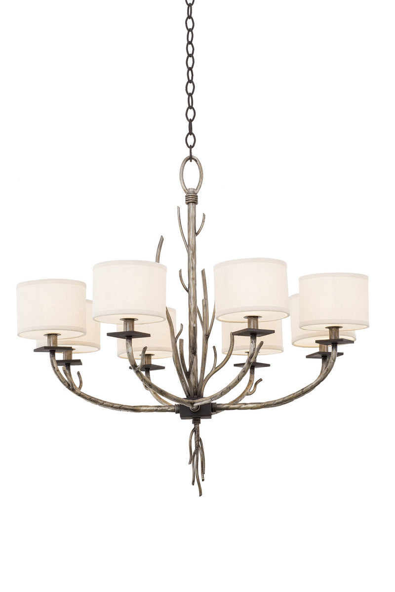 Kalco 501051BJT Eight Light Chandelier, Bronze Jewel Tone