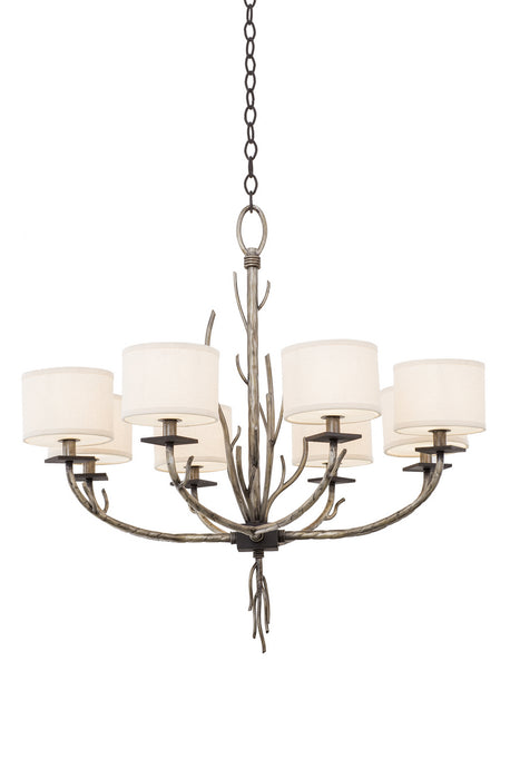 Kalco 501051BJT Eight Light Chandelier, Bronze Jewel Tone