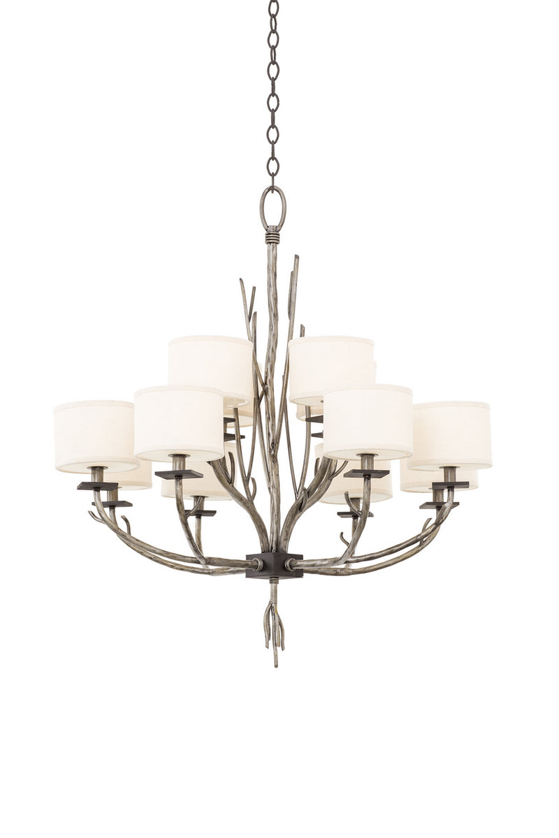 Kalco 501052BJT 12 Light Chandelier, Bronze Jewel Tone