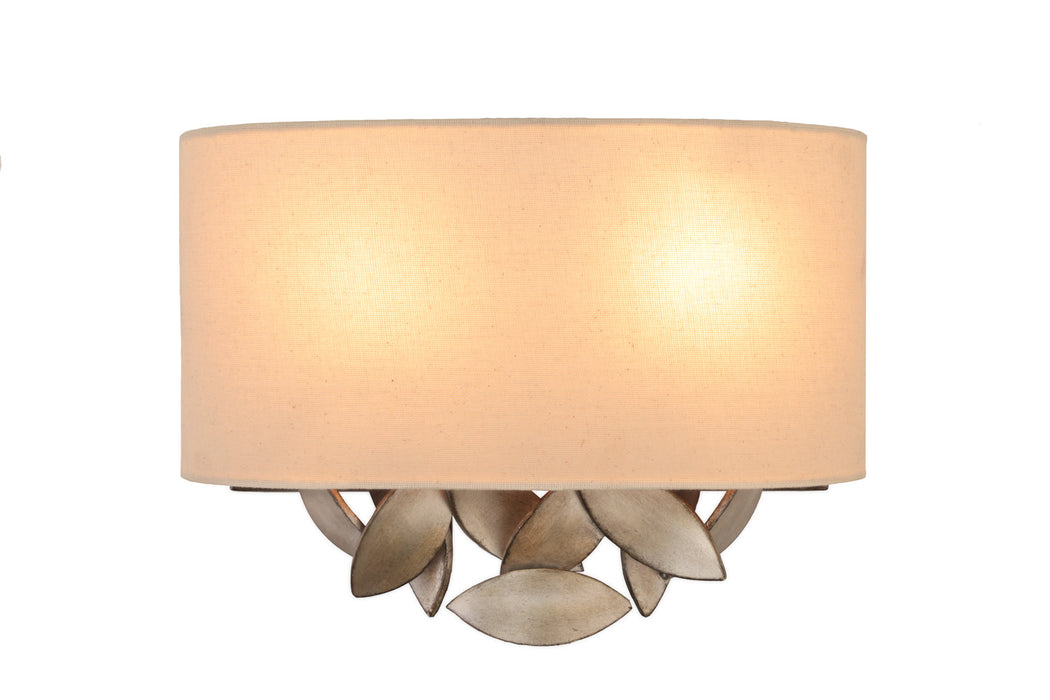 Kalco 501125SM Two Light Wall Sconce, Moon Silver