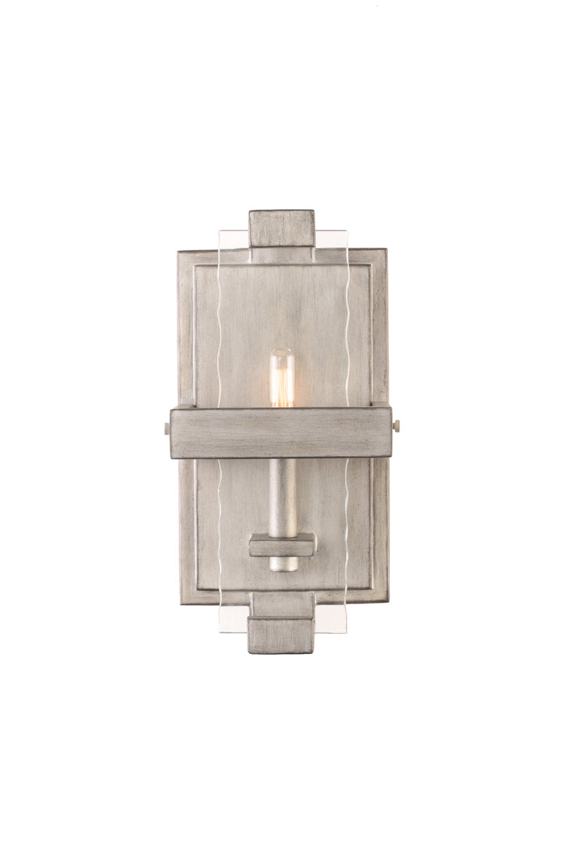 Kalco 501140SM One Light Wall Sconce, Moon Silver