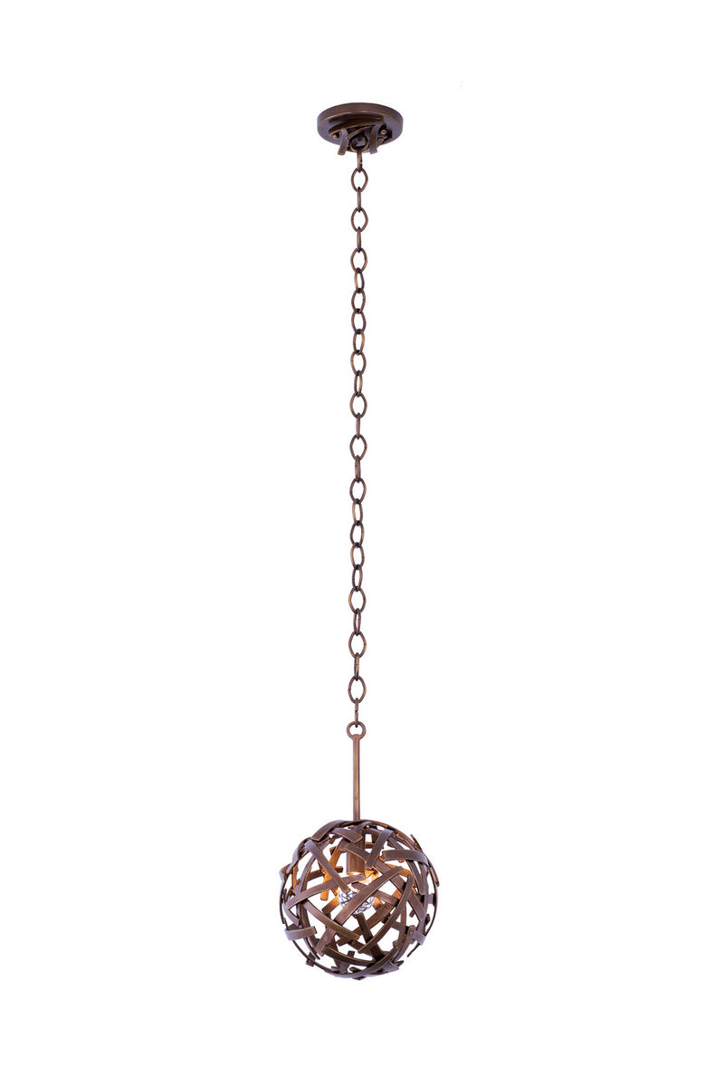 Kalco 501550CP One Light Mini Pendant, Copper Patina