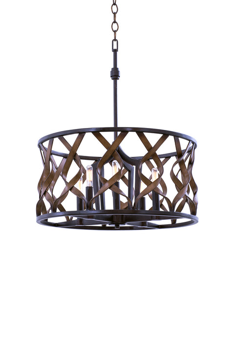 Kalco 501851MC Five Light Pendant, Milk Chocolate