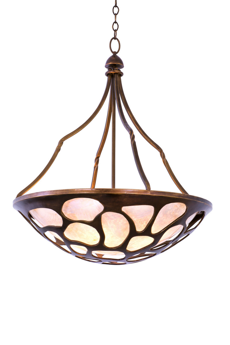 Kalco 501953CP Five Light Pendant, Copper Patina