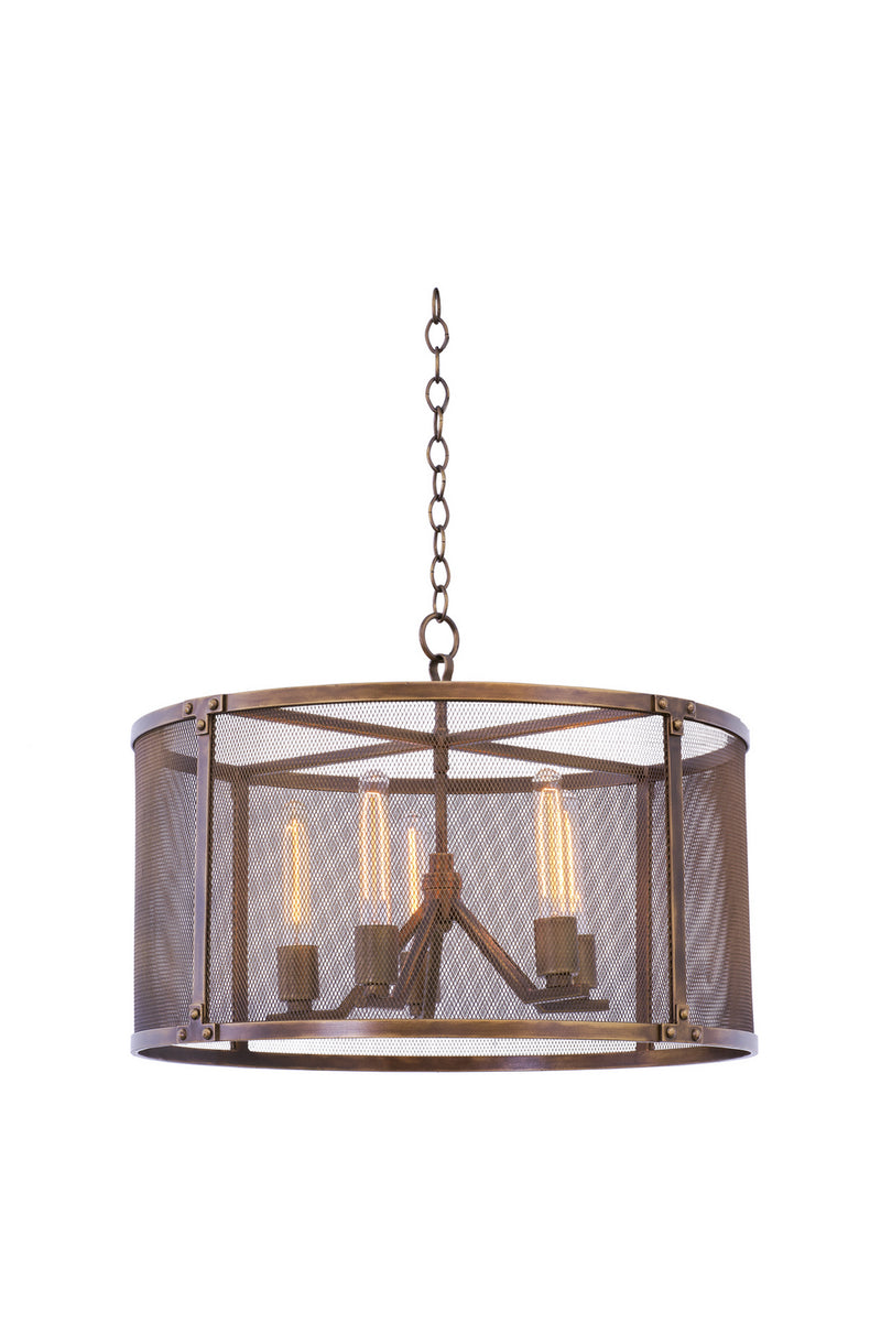 Kalco 502150CP Five Light Pendant, Copper Patina