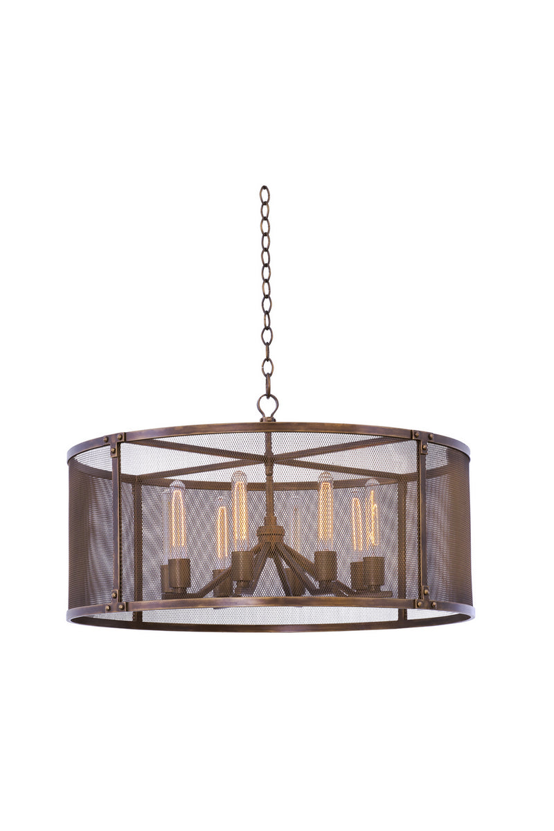 Kalco 502151CP Eight Light Pendant, Copper Patina