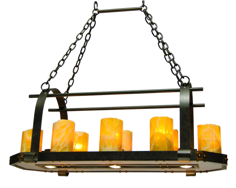 Kalco 5121NI/CALC 11 Light Island Pendant, Natural Iron