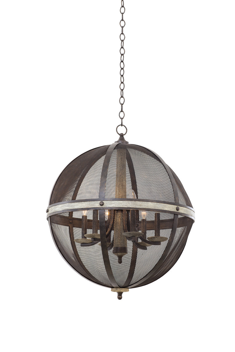 Kalco 7041FG Six Light Chandelier, Florence Gold